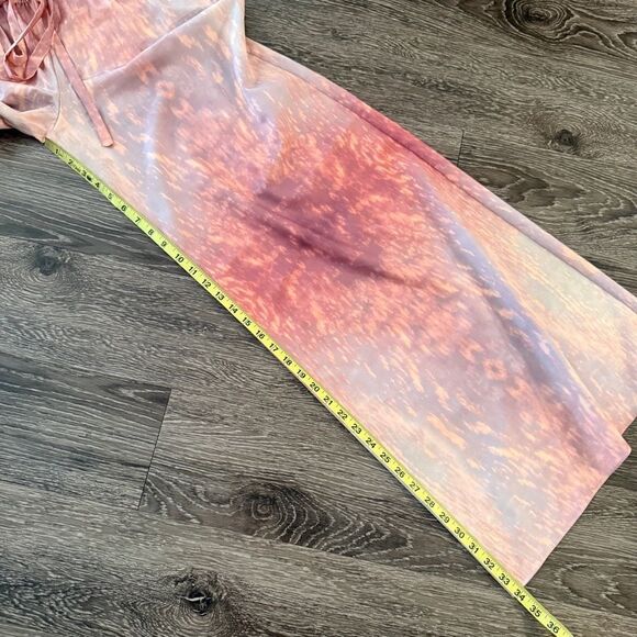 ALEXIS Pink Starburst Palazzo Wide Leg Pull On Pant - Picture 6 of 7